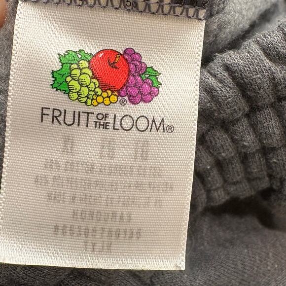 Fruit of the Loom Size XL Vintage Sweatpants Dark Gray Elastic Leg Pull On - Picture 6 of 15